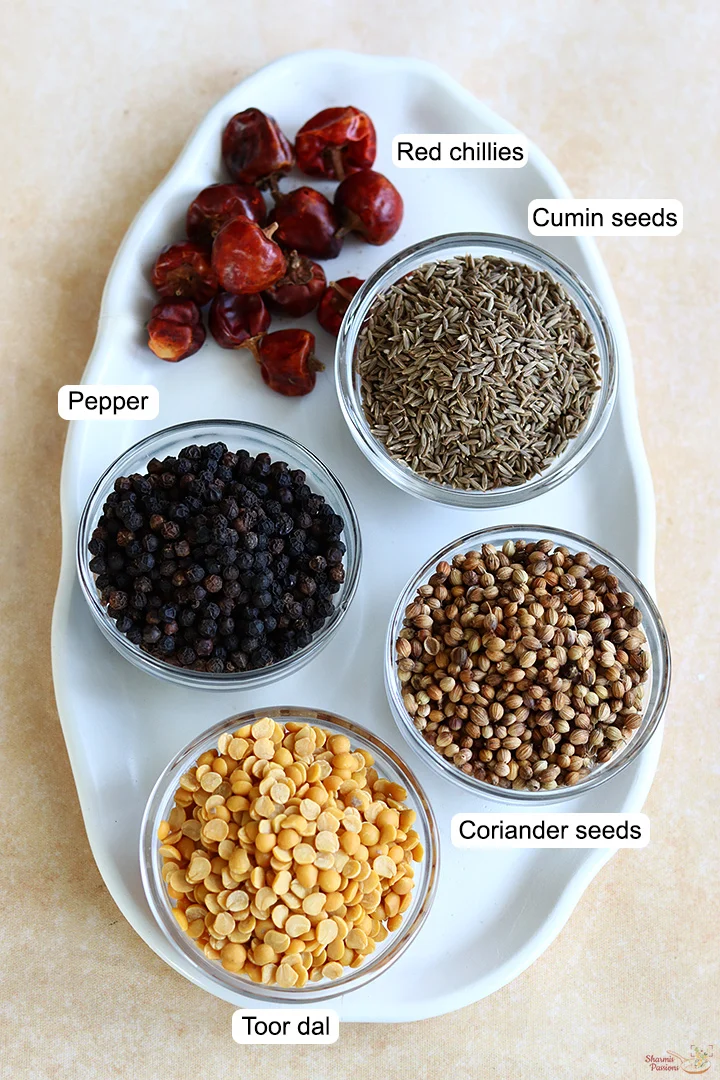 Rasam Powder ingredients