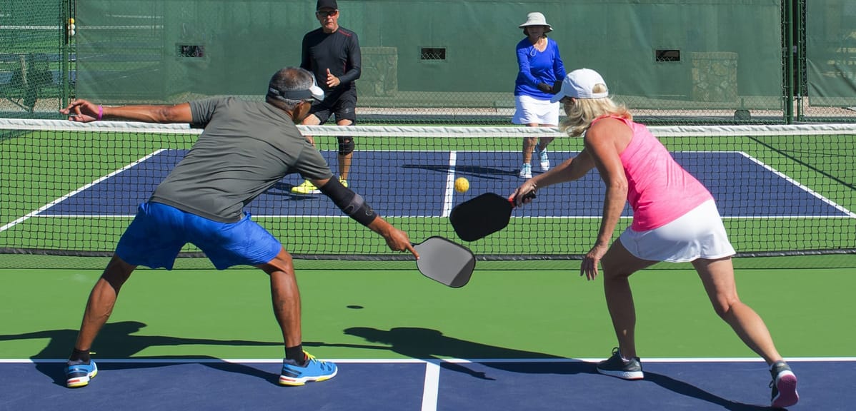 Pickleball Doubles Match