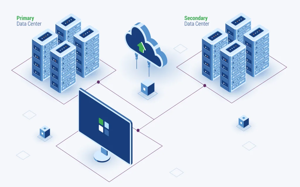 Disaster Recovery Architecture - Primary and Secondary Data Centers