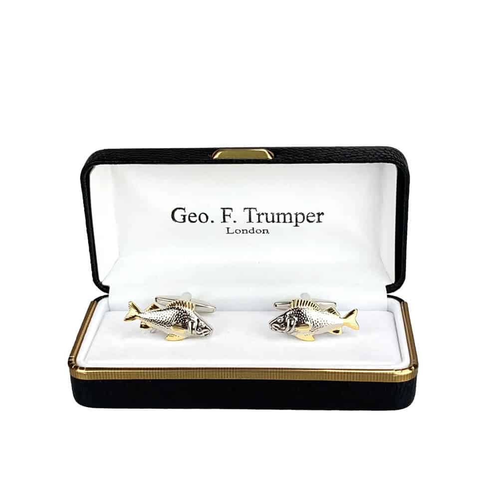 Ornatino Silver Gold Engraved Cufflinks