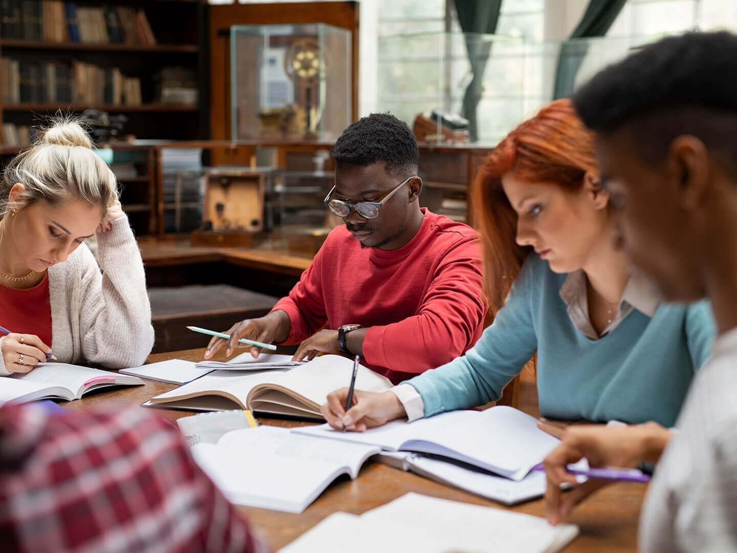Students Studying Together