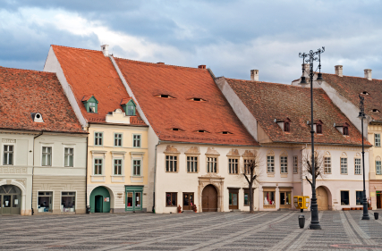 Sibiu's famous houses with eyes in the roofs