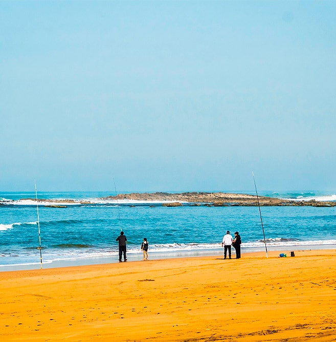 Vue panoramique de la plage des Sables d'Or