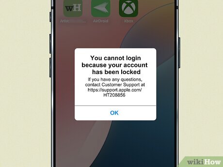 iPhone 显示账户已被锁定提示联系客服支持