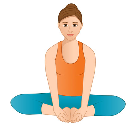 Yoga Pose: Bound Angle Pose Baddha Konasana | YogaClassPlan.com