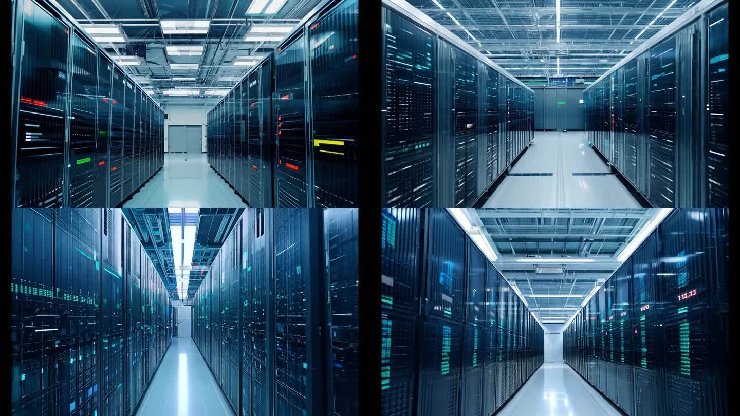 Ruang server di pusat data rumah sakit modern
