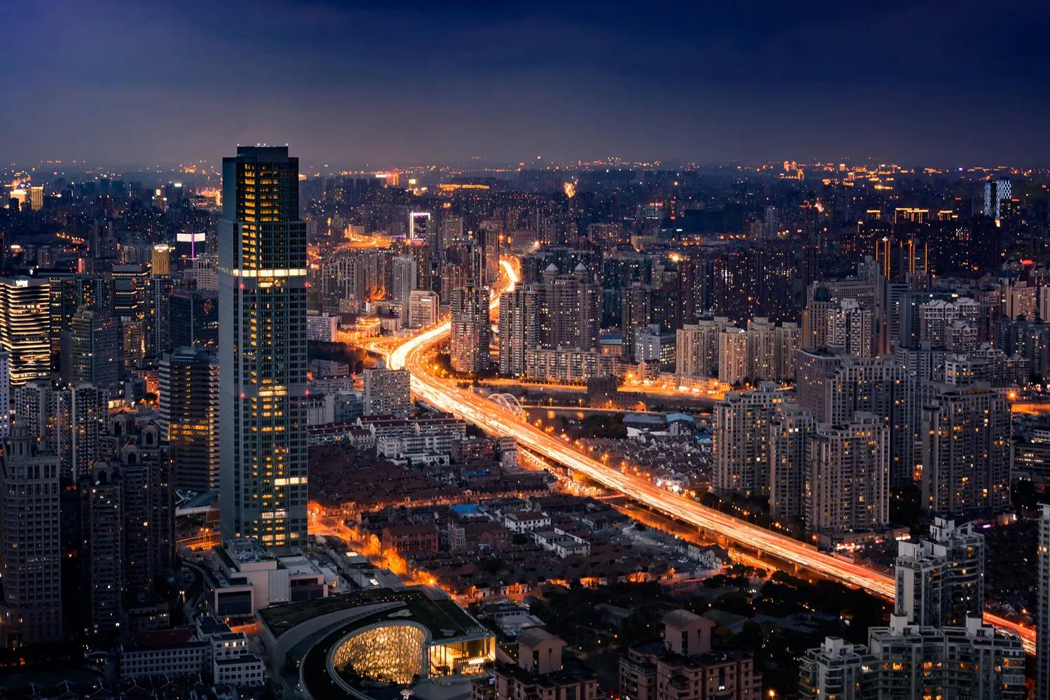 中国城市夜景天际线