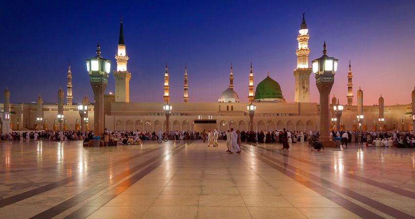 Masjid Nabawi Madinah Green Dome view from hotel