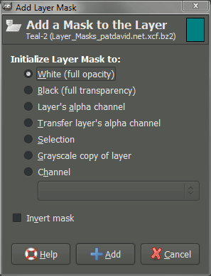 Add a Mask to the Layer 对话框