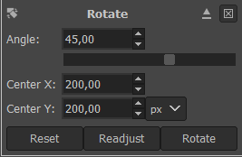 Rotating 45 degrees